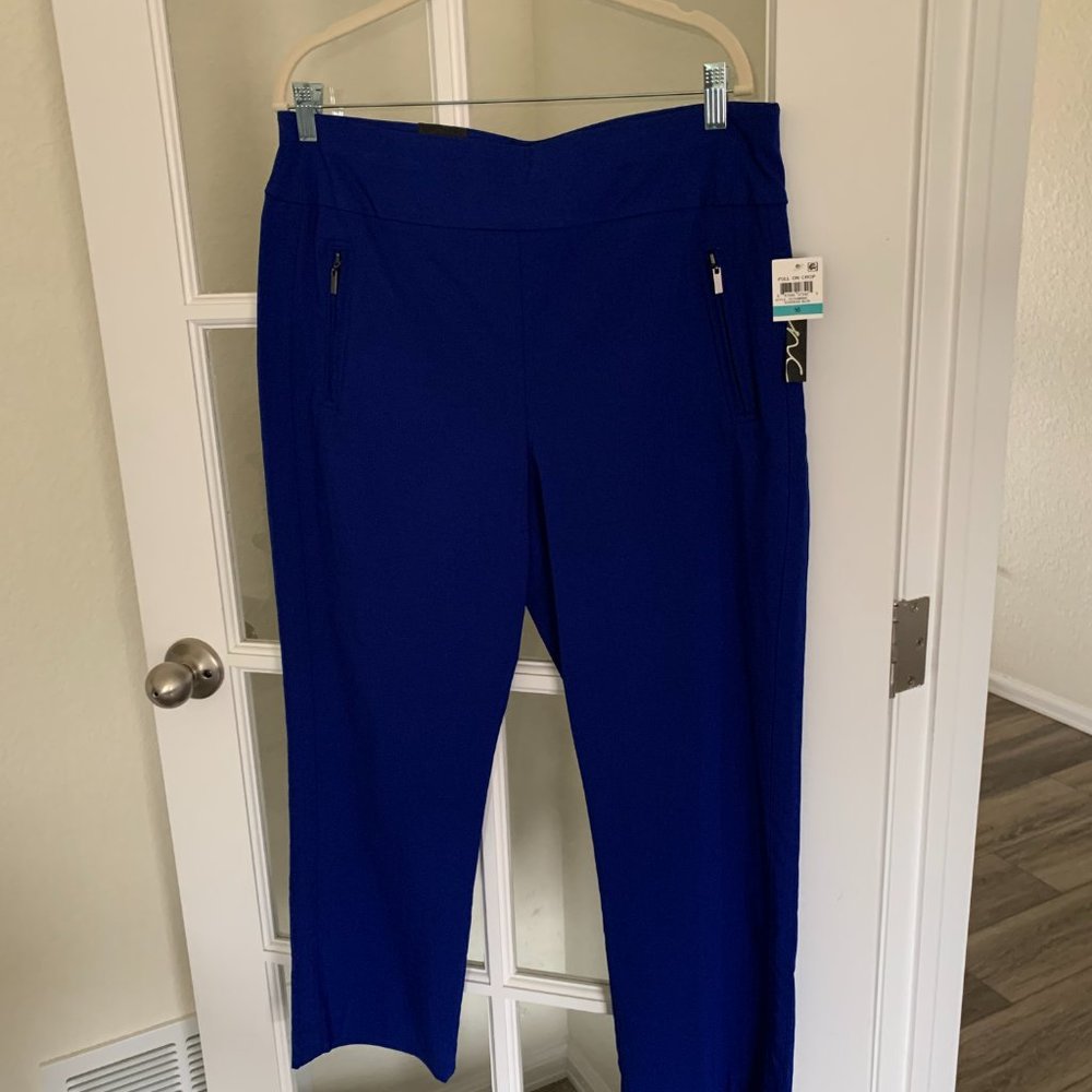 NWT, INC Vibrant Blue Cropped Pants, 16